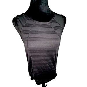 90 Degrees Mesh Open Back Black Tank Top Size S